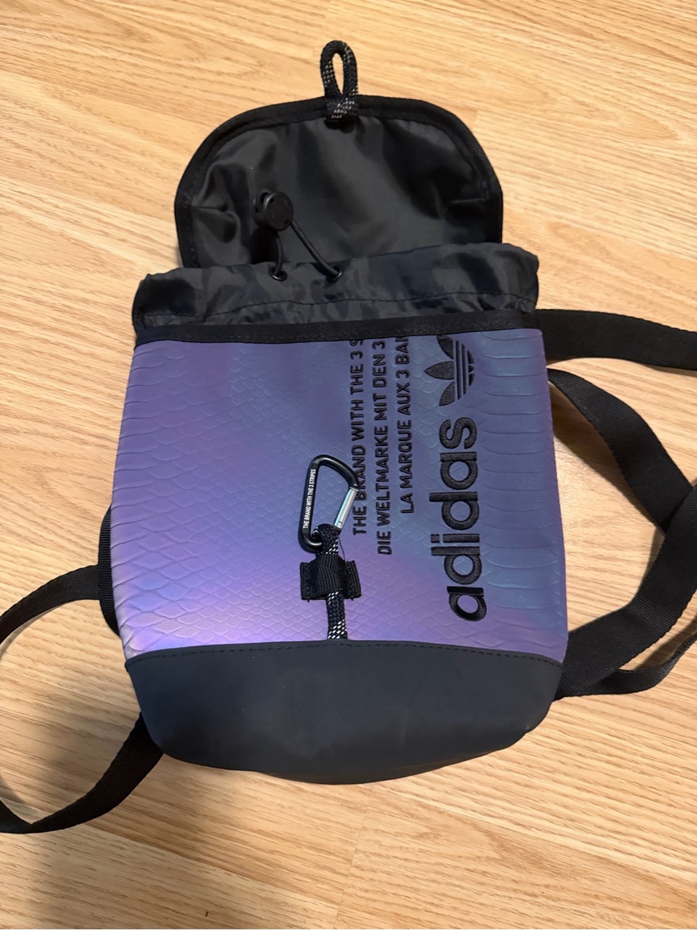 adidas Men’s Purple Gradient Belt Bag with Black Trim